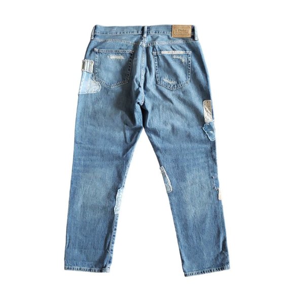 Polo Ralph Lauren Avery Patchwork Boyfriend Rope Dyed Women's Jeans Size 29 - Picture 4 of 12